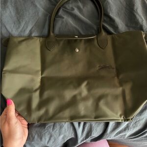 Longchamp Olive Green Shoulder Bag